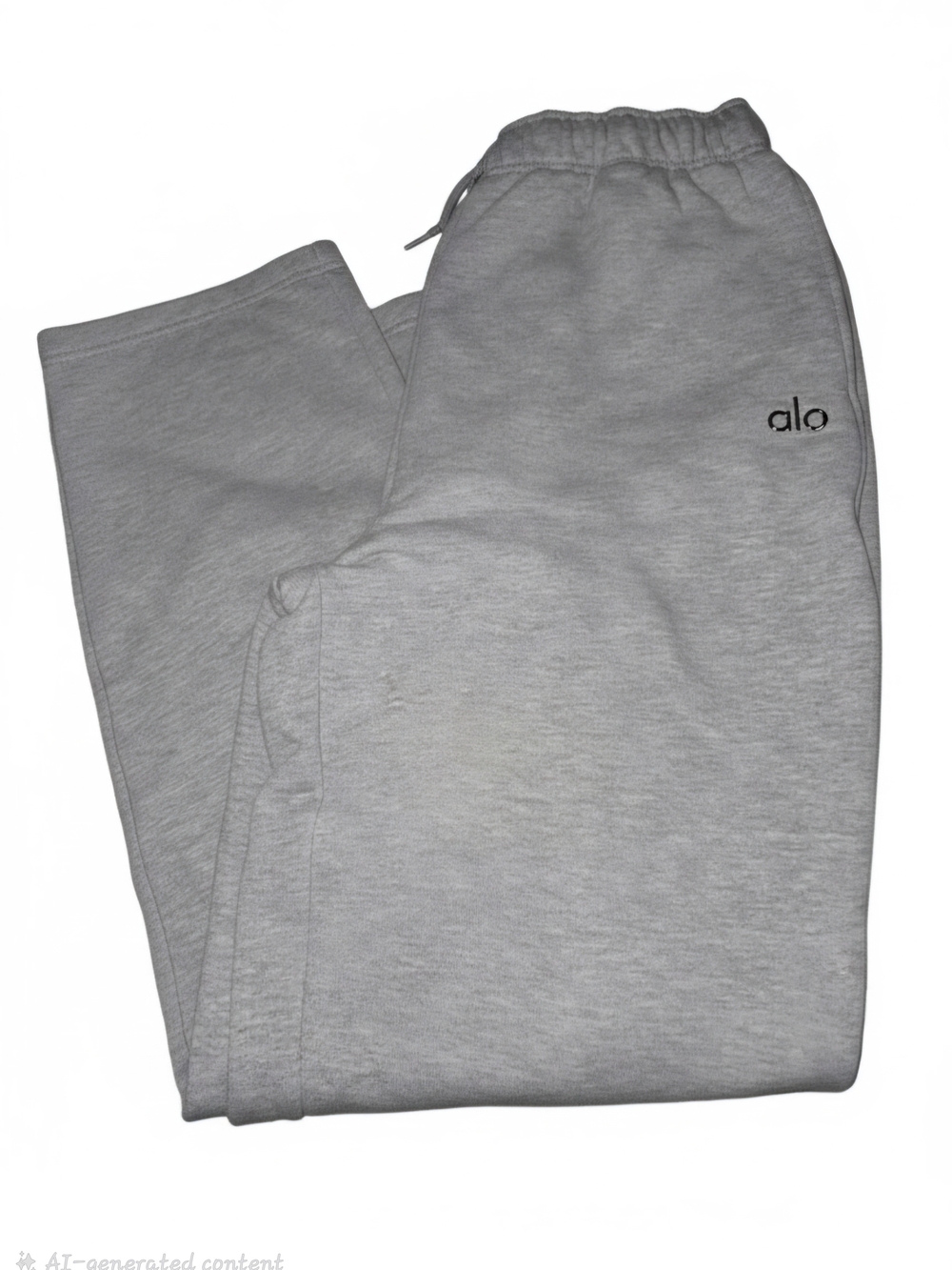 ALO Yoga Light Gray Fleece Hoodie and Sweatpants Set - Picture 4 of 9